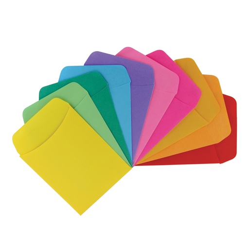 [15730 HG] 10 Color Self-Adhesive Library Pockets Pack of 30