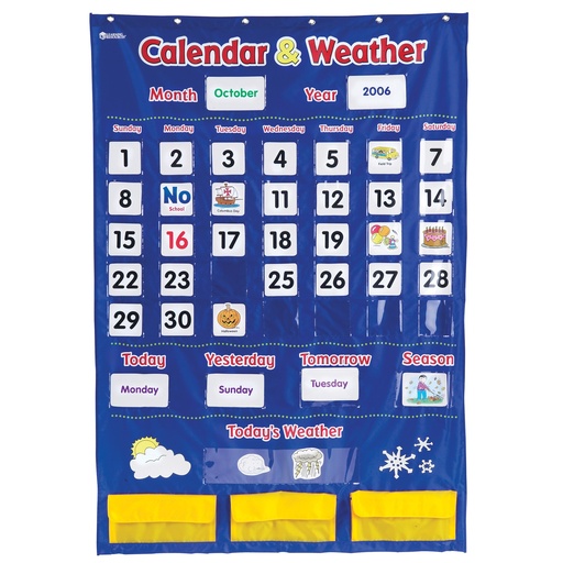 [2418 LER] Calendar and Weather Pocket Chart