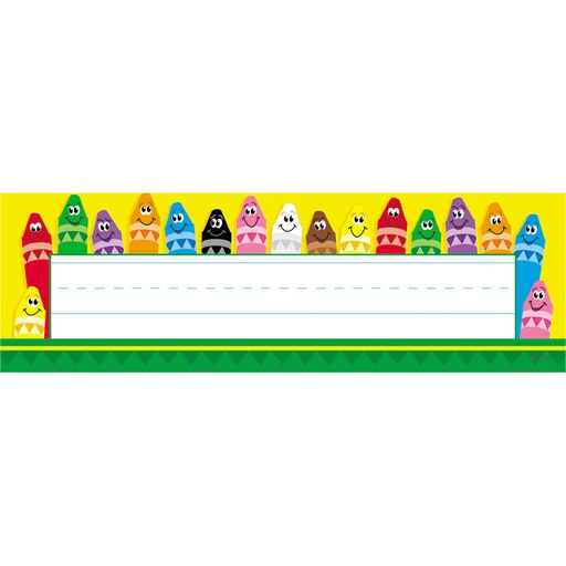 [69013 T] Colorful Crayons Desk Toppers® Name Plates 36 ct