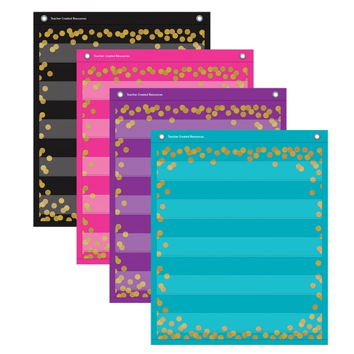 [20332 TCR] Confetti Colorful Magnetic Mini Pocket Charts