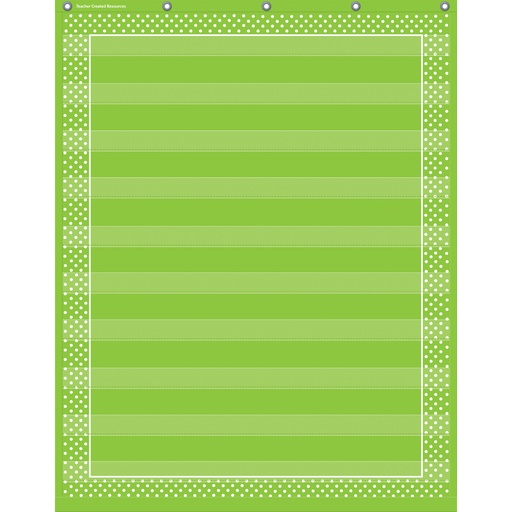 [20745 TCR] Lime Polka Dots 10 Pocket Chart