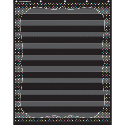 [20746 TCR] Chalkboard Brights 10 Pocket Chart