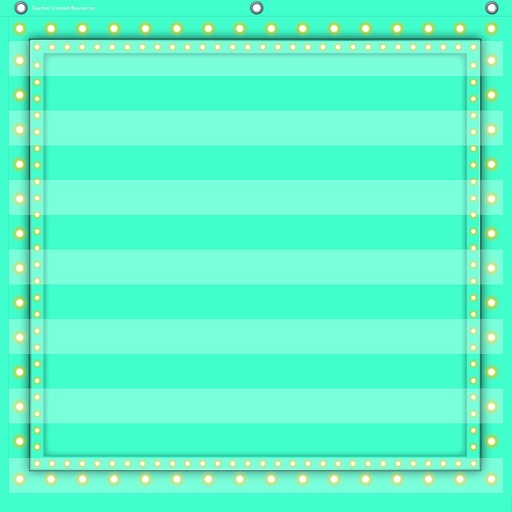 [20780 TCR] Light Blue Marquee 7 Pocket Chart 