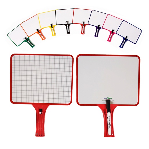[50027044 KS] Assorted Blank/Graph Double-Sided, Rectangular Dry Erase Whiteboards with Markers Pack of 32