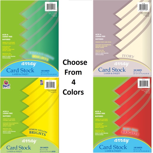 Acid Free Card Stock 8 1/2" x 11" 100 Sheets