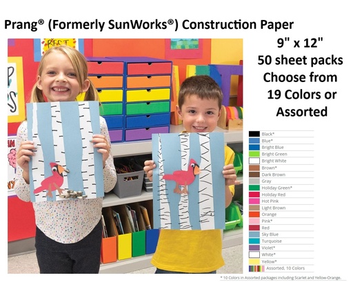 Prang Sunworks 9x12 Medium Weight Construction Paper 50 Sheet pack