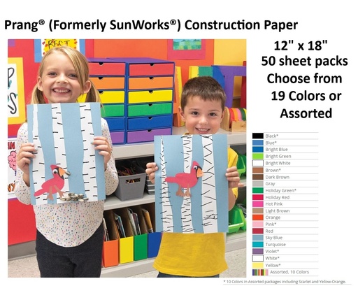 Prang 12x18 Medium Weight Construction Paper 50 Sheet pack