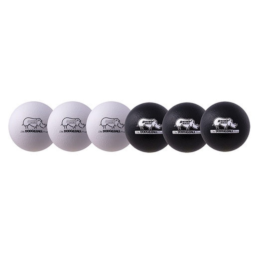 [RXD7BWSET CHS] 7" Rhino Skin Dodgeball Set Black/White