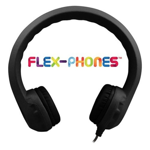 [KIDSBLK HE] Flex-Phones™ Indestructible Foam Headphones Black