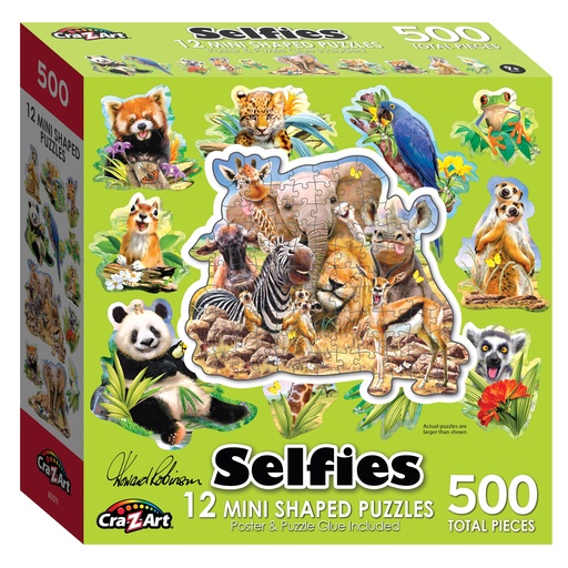 [0079ZZAC CZ] Jungle Selfies Mini Shaped 12 Puzzle Set