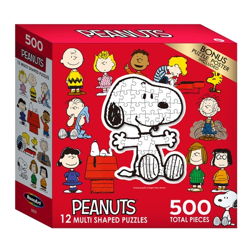 [0079ZZAH CZ] Peanuts Mini Shaped 12 Puzzle Set