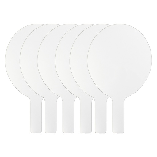 [100326 FS] 7" x 12" Oval Dry Erase Answer Paddles 6ct