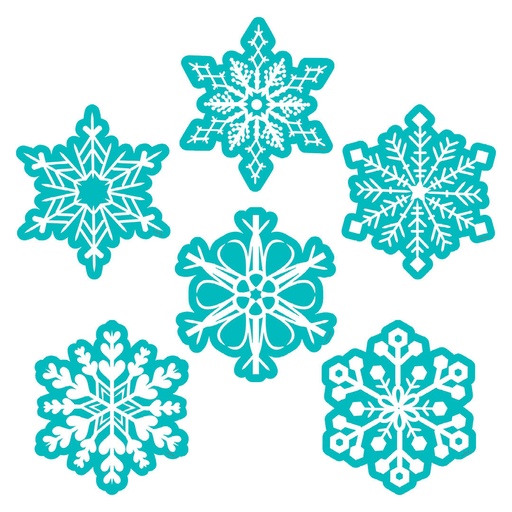 [10595 CTP] Snowflakes 6" Designer Cut-Outs