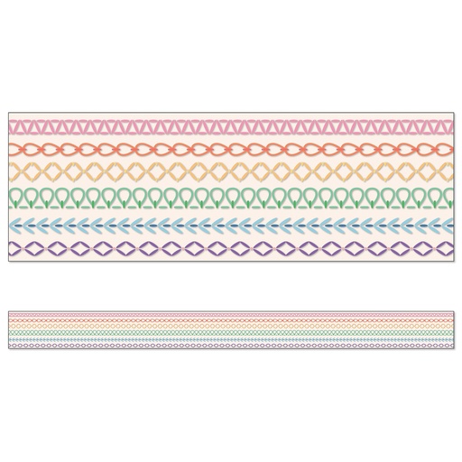 [108545 CD] Crafty and Cool Rainbow Stitched Straight Border