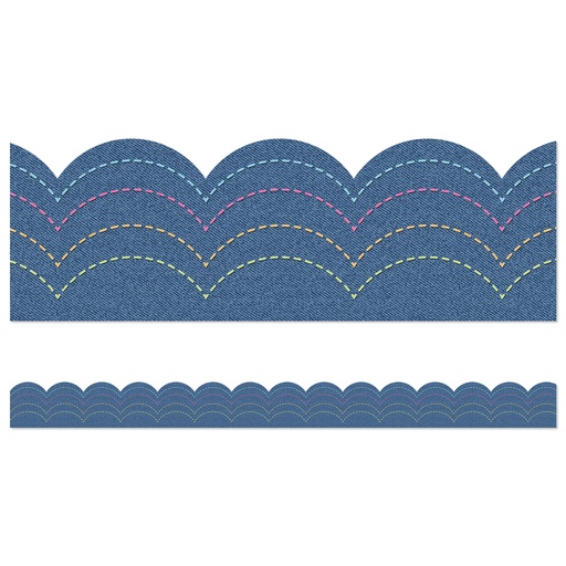 [108546 CD] Crafty and Cool Denim Scalloped Border