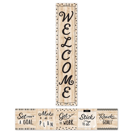 [10937 CTP] Black, White, and Wood Welcome Banner