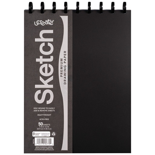 [4770 PAC] Disc Bound 9" x 12" Sketch Book