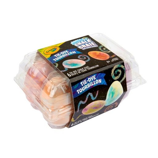 [518302 BIN] Tie Dye Chalk Eggs 6ct