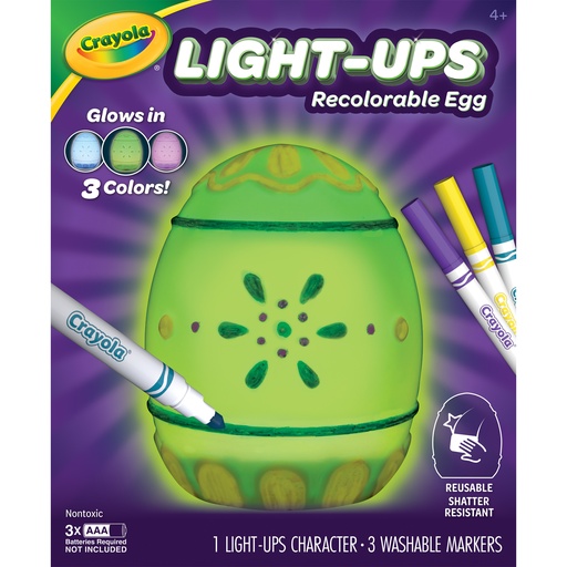 [747644 BIN] Light-Ups Recolorable Egg with Markers