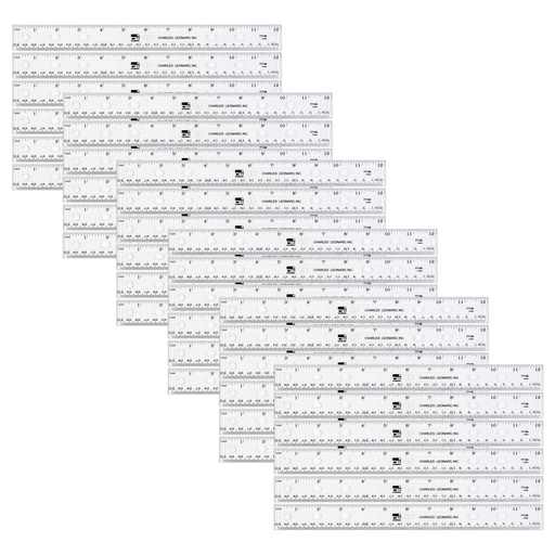 [77136 CLI] 12" Plastic Ruler 36ct