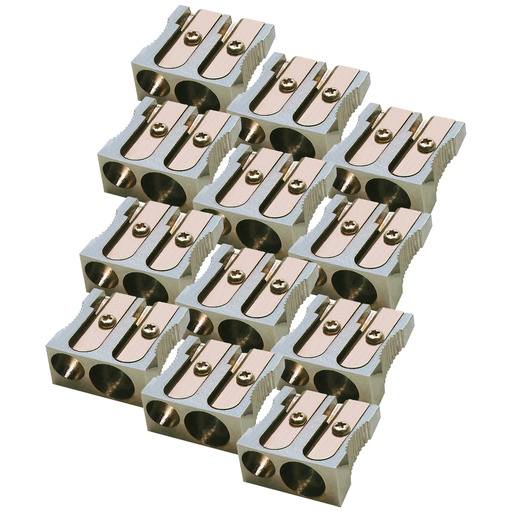 [77755 CLI] Metal Two Hole Pencil Sharpener 12ct