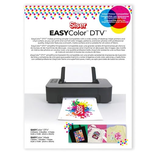 [MIECDTCPACK SIR] Easycolor DTV Direct to Vinyl 5 Pack