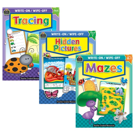 [WWBOOKS5 TCR] Fine Motor Fun Write & Wipe Activity Books Kit
