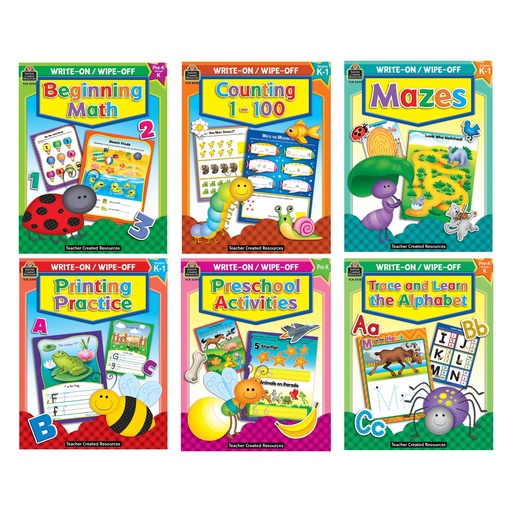 [WWBOOKS6 TCR] Ultimate Early Learning Write & Wipe Activity Books Kit