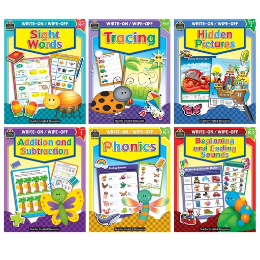 [WWBOOKS7 TCR] Early Learning Essentials Write & Wipe Activity Books Kit