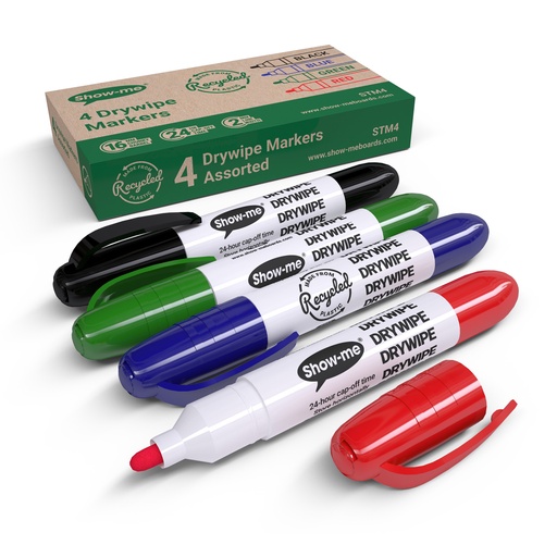 [STM4 EPG] Assorted Color Chunky Dry Erase Markers 4ct