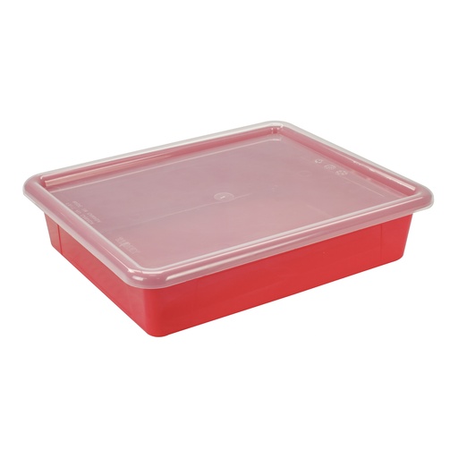 [62537U05C STX] Red Flat Storage Tray with Lid