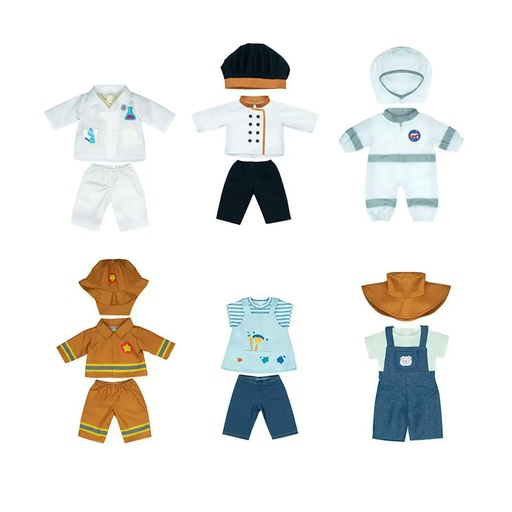 [31539 MIN] 6 Professions 15" Doll Clothing Sets