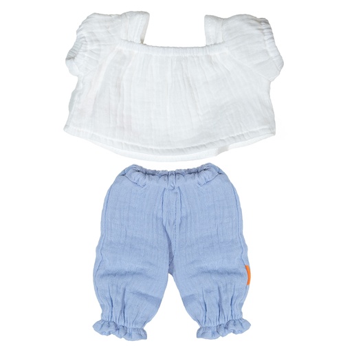 [31586 MIN] Warm Weather Blouse & Pants 15" Doll Clothing Set
