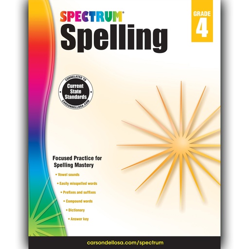 [704600 CD] Spectrum Spelling Workbook Grade 4 Paperback