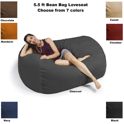 5.5 ft Bean Bag Loveseat
