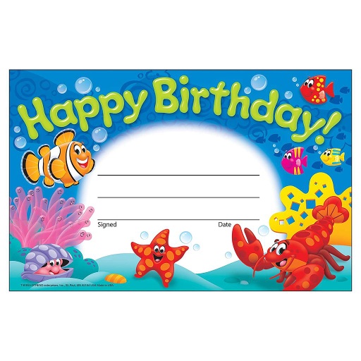 [81055 T] Happy Birthday Sea Buddies Recognition Awards