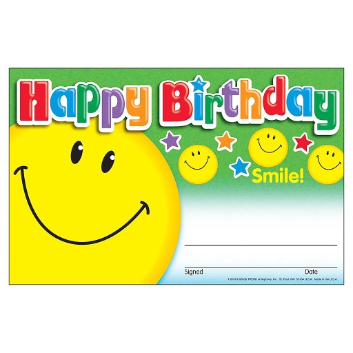 [81018 T] Happy Birthday Smile Recognition Awards