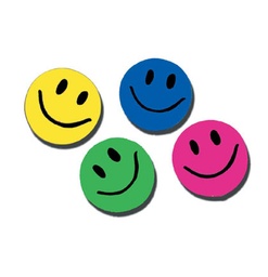[DLT1467 MSG] 12ct Happy Face Pencil Erasers Toppers