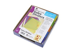 [48500ST CLI] Index Dividers 5 Tabs Plastic Assorted Colors